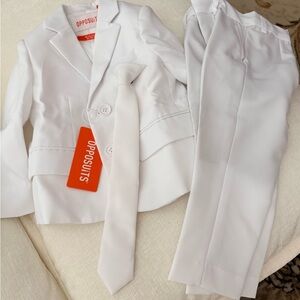 OppoSuits Kids Crisp White knight Suit Set youth 2